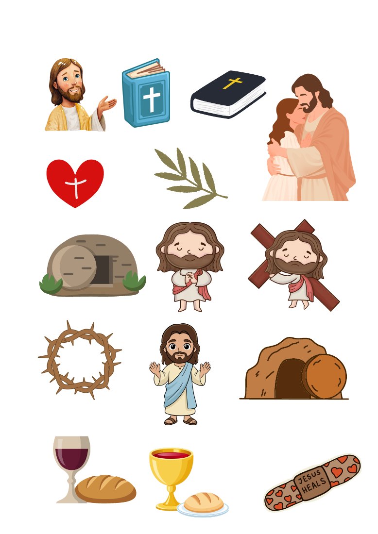 Vista previa de Stickers bíblicos